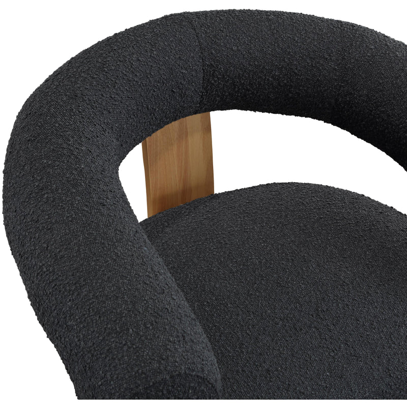 Meridian Winston Black Boucle Fabric Accent Chair IMAGE 6