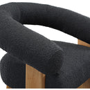 Meridian Winston Black Boucle Fabric Accent Chair IMAGE 7