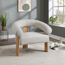 Meridian Winston Cream Boucle Fabric Accent Chair IMAGE 2