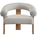 Meridian Winston Cream Boucle Fabric Accent Chair IMAGE 4