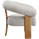 Meridian Winston Cream Boucle Fabric Accent Chair IMAGE 5
