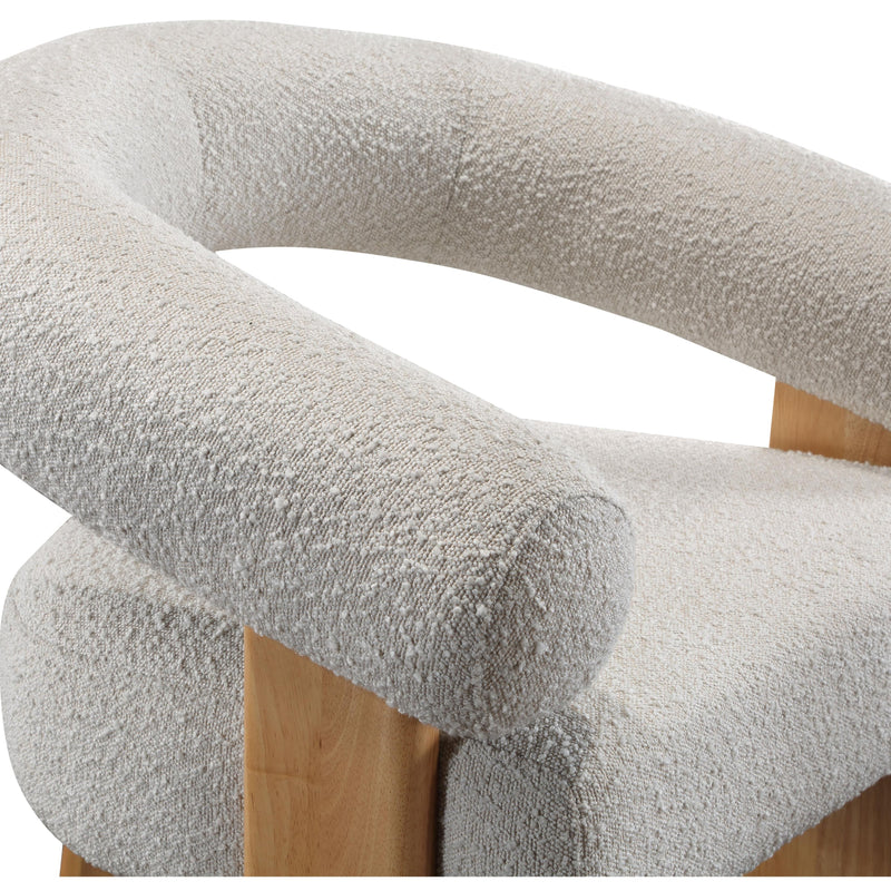 Meridian Winston Cream Boucle Fabric Accent Chair IMAGE 6