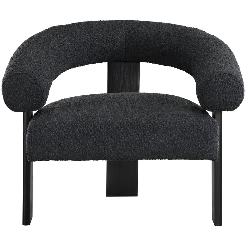 Meridian Winston Black Boucle Fabric Accent Chair IMAGE 4
