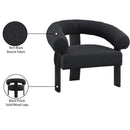 Meridian Winston Black Boucle Fabric Accent Chair IMAGE 9