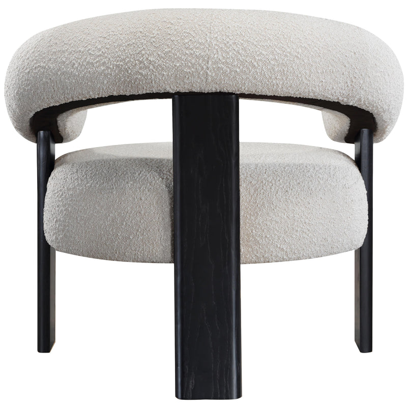Meridian Winston Cream Boucle Fabric Accent Chair IMAGE 3