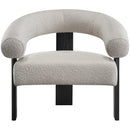 Meridian Winston Cream Boucle Fabric Accent Chair IMAGE 4