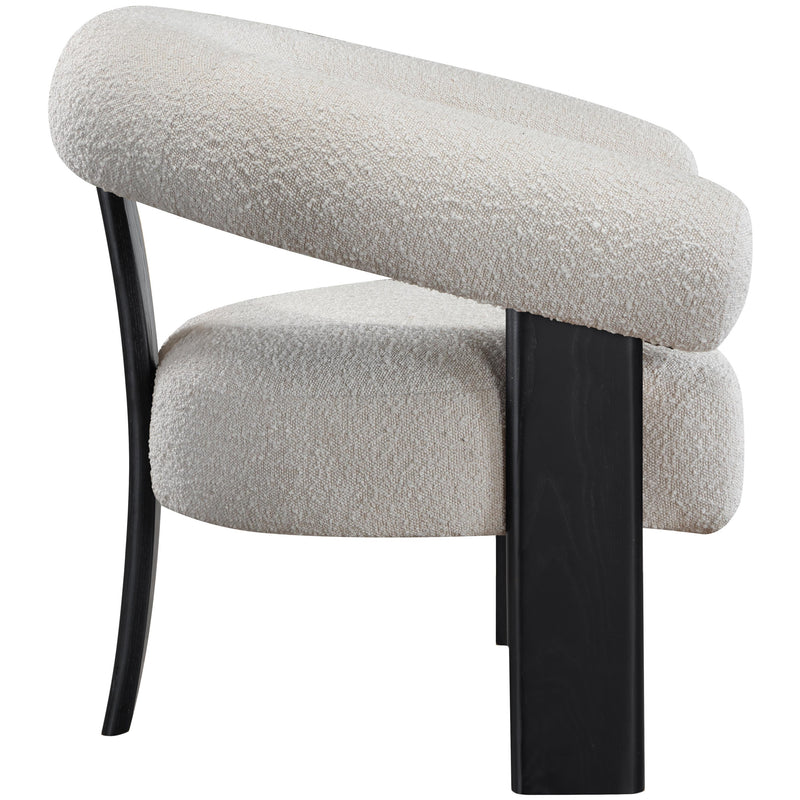 Meridian Winston Cream Boucle Fabric Accent Chair IMAGE 5