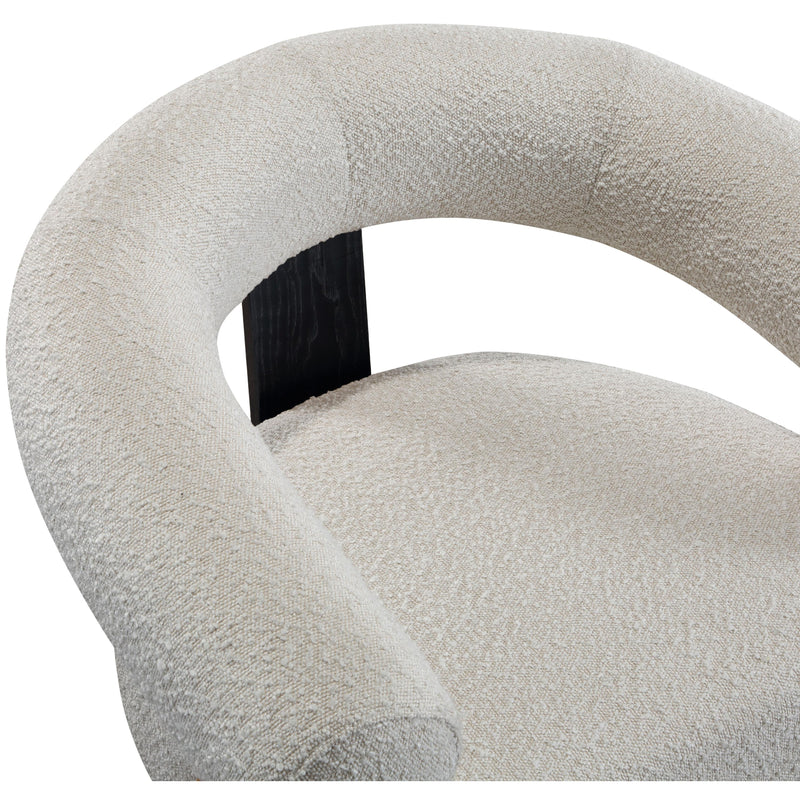 Meridian Winston Cream Boucle Fabric Accent Chair IMAGE 6