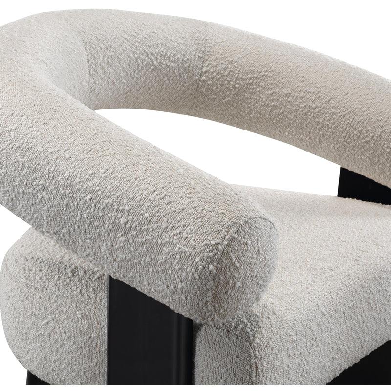 Meridian Winston Cream Boucle Fabric Accent Chair IMAGE 7