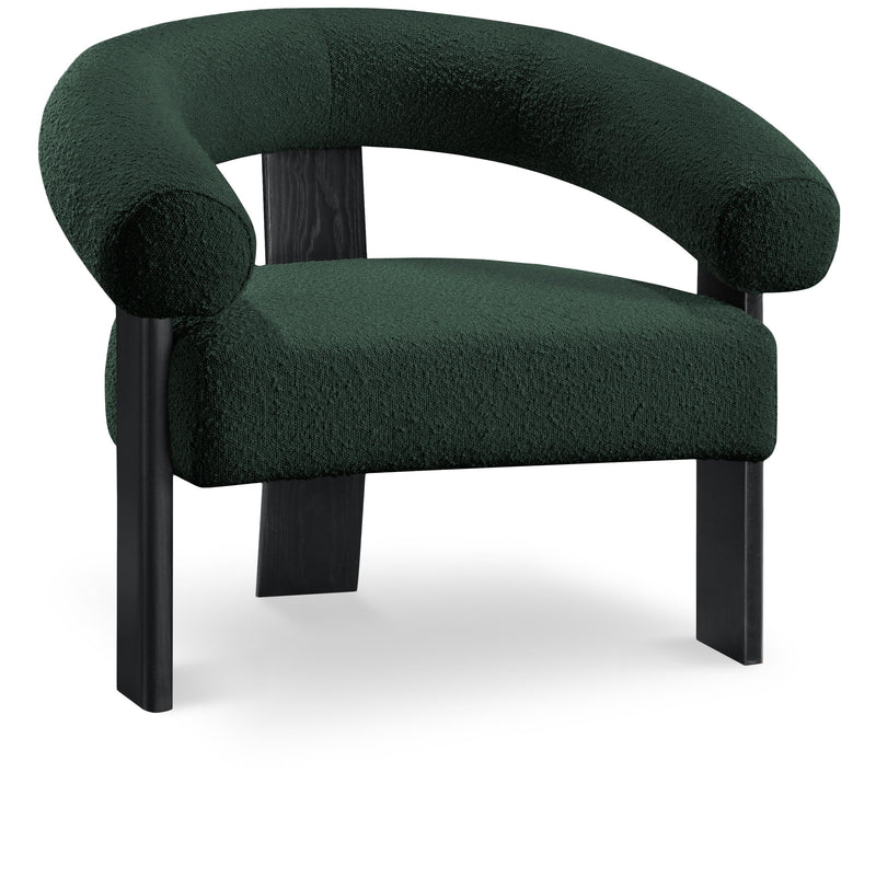 Meridian Winston Green Boucle Fabric Accent Chair IMAGE 1
