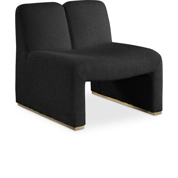 Meridian Alta Black Boucle Fabric Accent Chair IMAGE 1
