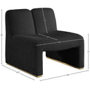 Meridian Alta Black Boucle Fabric Accent Chair IMAGE 8