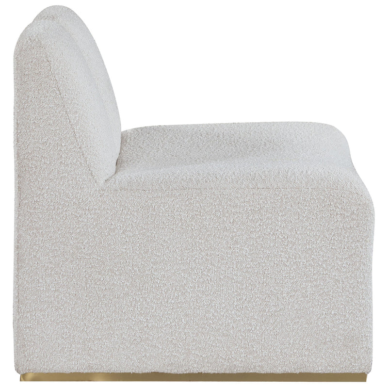 Meridian Alta Cream Boucle Fabric Accent Chair IMAGE 5