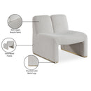 Meridian Alta Cream Boucle Fabric Accent Chair IMAGE 9