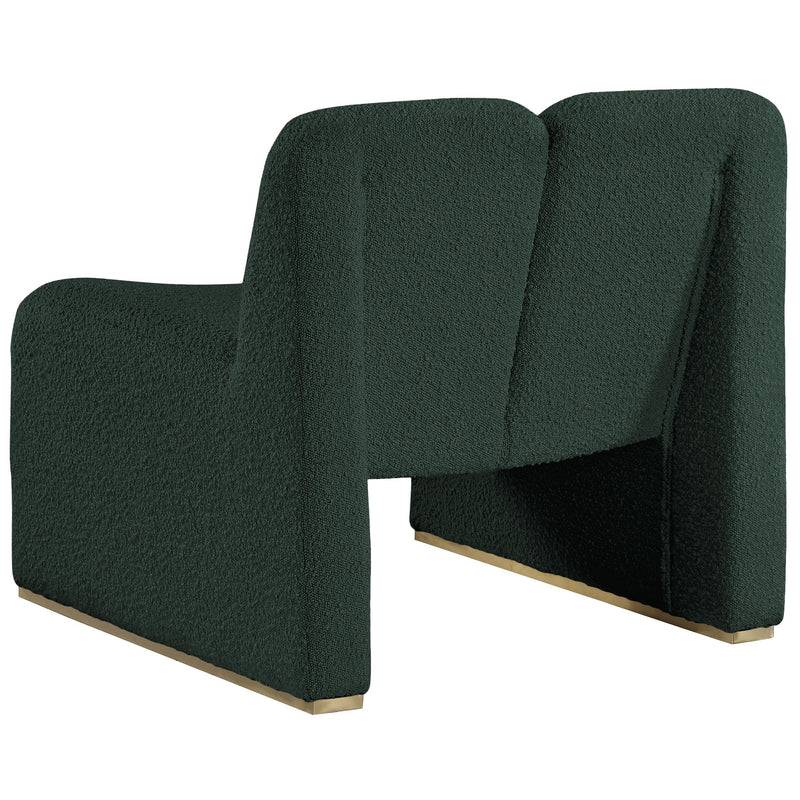 Meridian Alta Green Boucle Fabric Accent Chair IMAGE 6