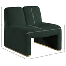 Meridian Alta Green Boucle Fabric Accent Chair IMAGE 8