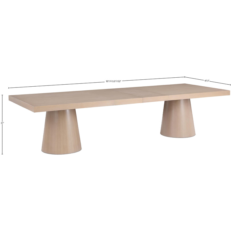 Meridian Tavolo Natural Oak Veneer Dining Table (3 Boxes) IMAGE 14
