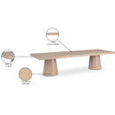 Meridian Tavolo Natural Oak Veneer Dining Table (3 Boxes) IMAGE 15