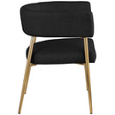 Meridian Creston Black Durable Linen Textured Fabric Dining Chair IMAGE 5