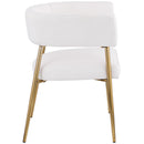 Meridian Creston Cream Durable Linen Textured Fabric Dining Chair IMAGE 5