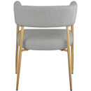 Meridian Creston Light Grey Durable Linen Textured Fabric Dining Chair IMAGE 2