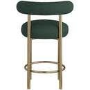 Meridian Bordeaux Green Boucle Fabric Stool IMAGE 2