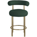 Meridian Bordeaux Green Boucle Fabric Stool IMAGE 4