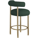 Meridian Bordeaux Green Boucle Fabric Stool IMAGE 6