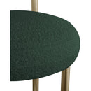 Meridian Bordeaux Green Boucle Fabric Stool IMAGE 7