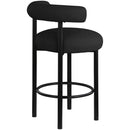Meridian Bordeaux Black Boucle Fabric Stool IMAGE 6