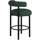 Meridian Bordeaux Green Boucle Fabric Stool IMAGE 6