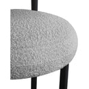 Meridian Bordeaux Grey Boucle Fabric Stool IMAGE 7