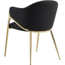 Meridian Nial Black Boucle Fabric Dining Chair IMAGE 3