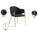 Meridian Nial Black Boucle Fabric Dining Chair IMAGE 8