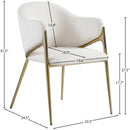 Meridian Nial Cream Boucle Fabric Dining Chair IMAGE 7