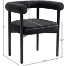 Meridian Hyatt Black Boucle Fabric Dining Chair IMAGE 11