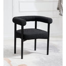 Meridian Hyatt Black Boucle Fabric Dining Chair IMAGE 9