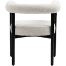 Meridian Hyatt Cream Boucle Fabric Dining Chair IMAGE 2