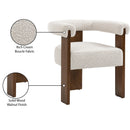 Meridian Barrel Cream Boucle Fabric Dining Chair IMAGE 9
