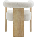 Meridian Barrel Cream Boucle Fabric Dining Chair IMAGE 2