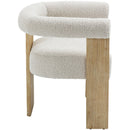 Meridian Barrel Cream Boucle Fabric Dining Chair IMAGE 6