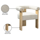 Meridian Barrel Cream Boucle Fabric Dining Chair IMAGE 9