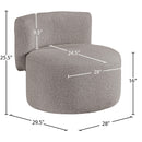 Meridian Como Taupe Boucle Fabric Accent Chair IMAGE 9