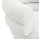 Meridian Valentina Cream Linen Textured Fabric Accent Swivel Chair IMAGE 7
