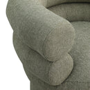 Meridian Valentina Green Linen Textured Fabric Accent Swivel Chair IMAGE 7