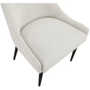 Meridian Camden Beige Linen Textured Fabric Dining Chair IMAGE 7