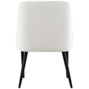 Meridian Camden Cream Linen Textured Fabric Dining Chair IMAGE 2