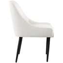 Meridian Camden Cream Linen Textured Fabric Dining Chair IMAGE 5