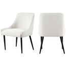 Meridian Camden Cream Linen Textured Fabric Dining Chair IMAGE 9