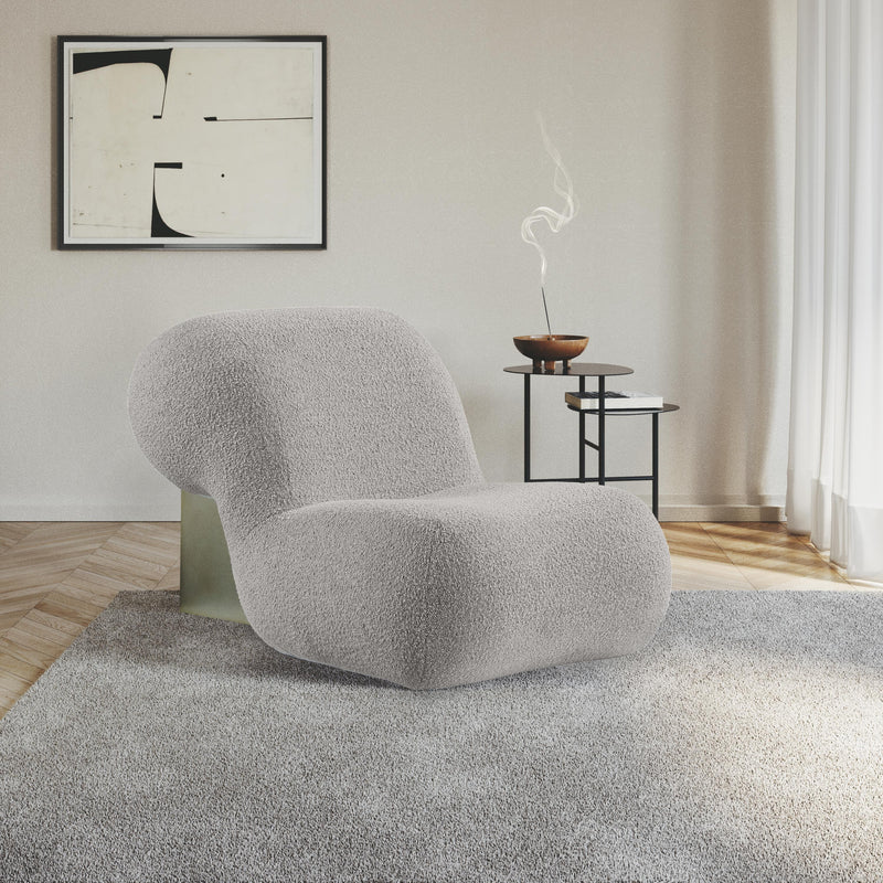 Meridian Quadra Brown Fabric Accent Chair IMAGE 2